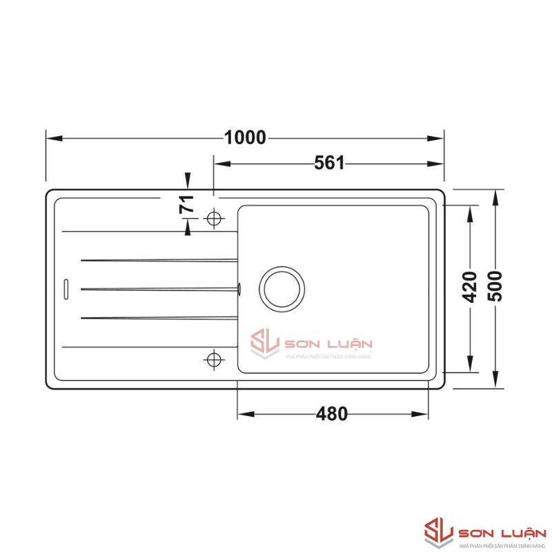 Chậu rửa chén Hafele AS01L