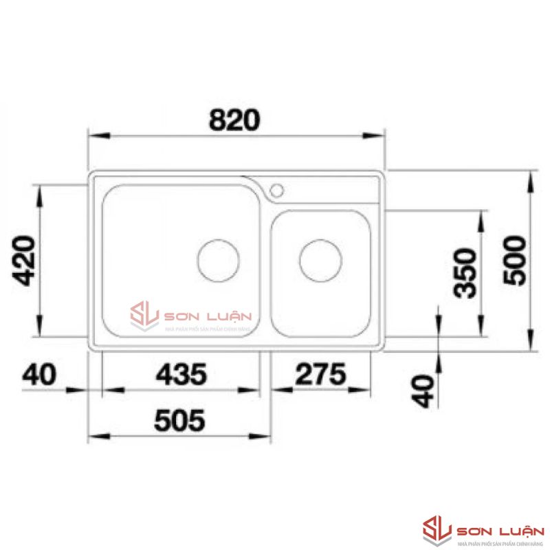 Chậu rửa chén Blanco - LEMIS XL 8-IF 570.27.189