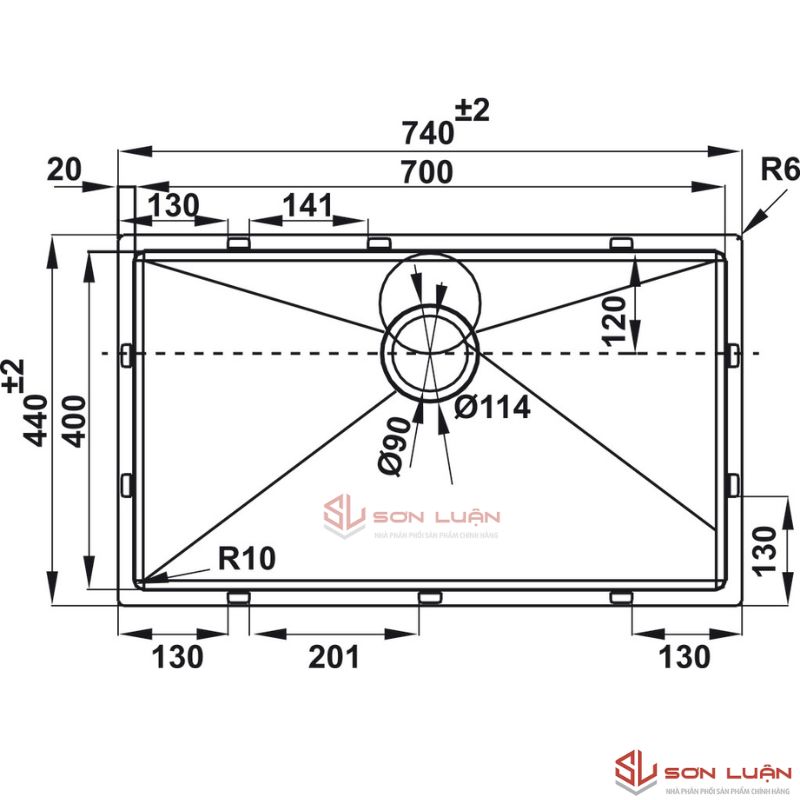 chậu rửa bát Hafele HS21-SSN1S80 567.94.060