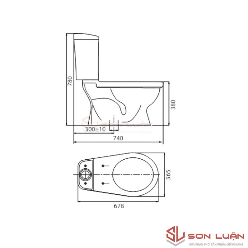 Bồn cầu 2 khối Viglacera VI28