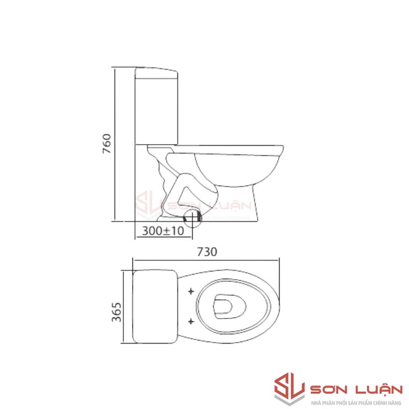 Bồn cầu 2 khối Viglacera VI44