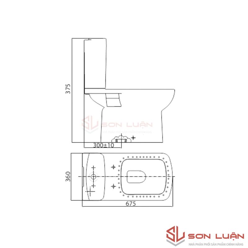 Bồn cầu 2 khối Viglacera VI6