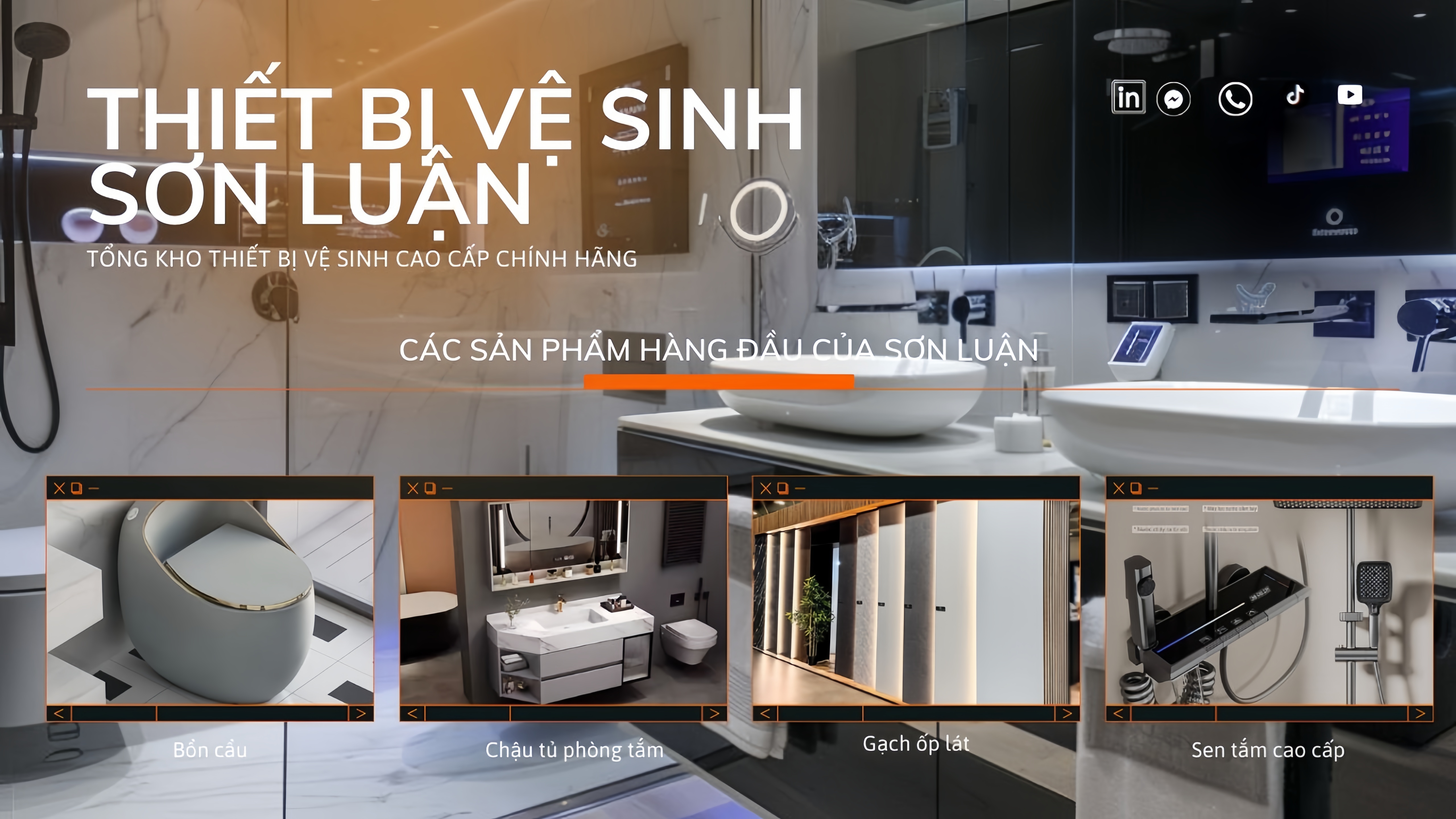 Sản phẩm hàng đầu của thiết bị vệ sinh Sơn Luận
