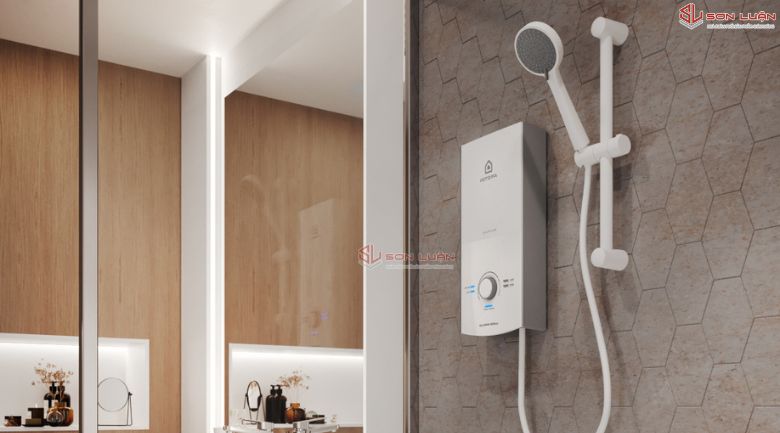 Hình ảnh của máy nước nóng trực tiếp Ariston AURES PREMIUM 4.5 IVORY có bơm
