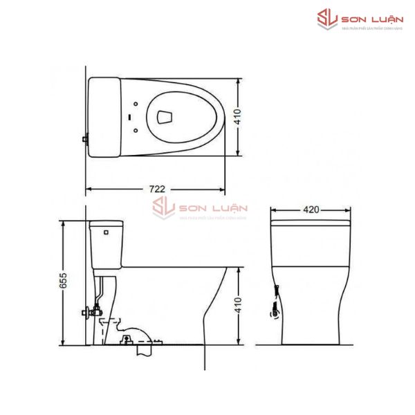Bồn Cầu Điện Tử TOTO MS188VKW14 Nắp Washlet TCF24410AAA
