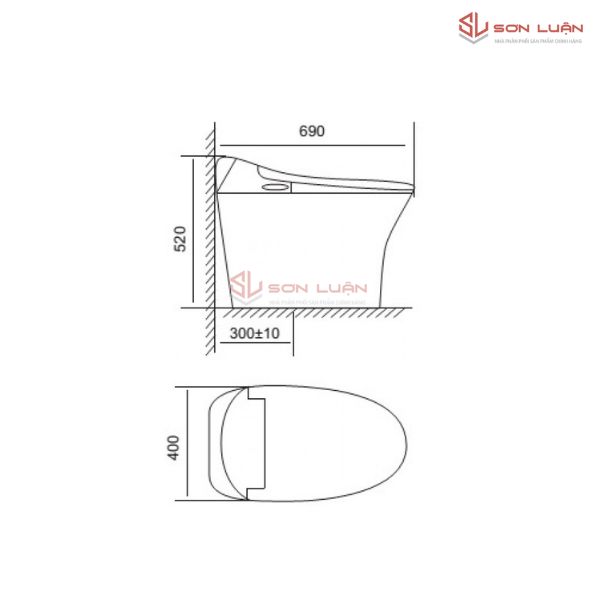 Bồn cầu thông minh Viglacera V93.RW