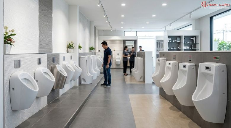 Các mẫu bồn tiểu nam tại Showroom Sơn Luận