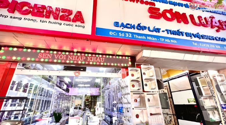 Hình ảnh thực tế showroom thiết bị vệ sinh Sơn Luận