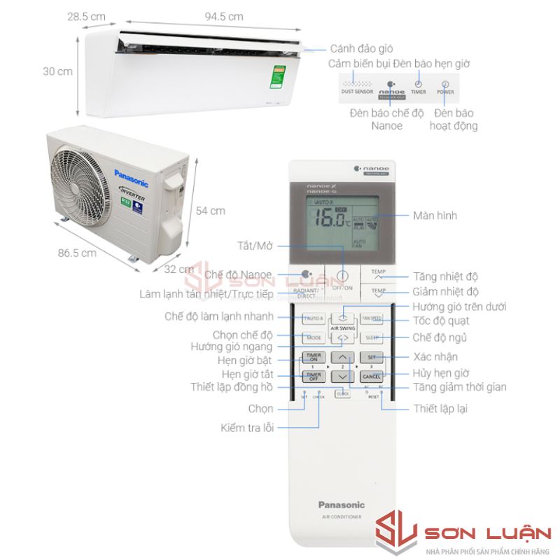Máy lạnh Panasonic Inverter 1HP CU/CS-VU9UKH-8
