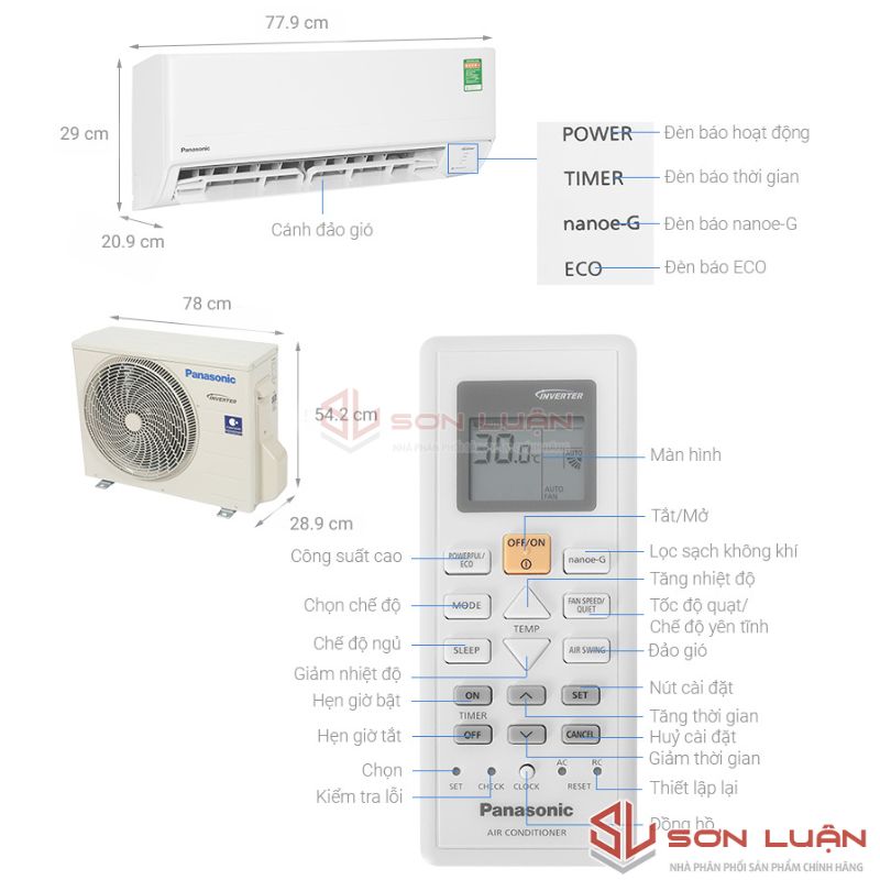 Máy lạnh Panasonic Inverter 1.5 HP CU/CS-PU12XKH-8M