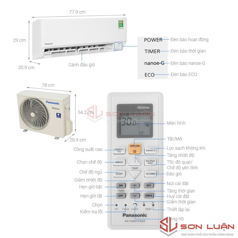Máy lạnh Panasonic Inverter 2 HP CU/CS-PU18XKH-8M