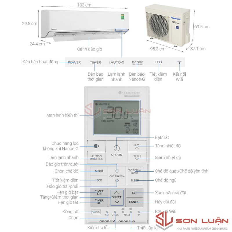 Máy lạnh Panasonic Inverter 2.5 HP CU/CS-XU24ZKH-8