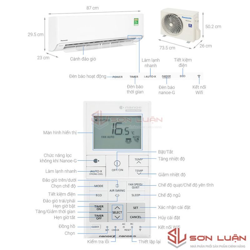Máy lạnh Panasonic Inverter 1 HP CU/CS-XU9XKH-8