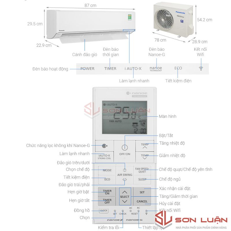 Máy lạnh Panasonic Inverter 1.5 HP CU/CS-XZ12ZKH-8