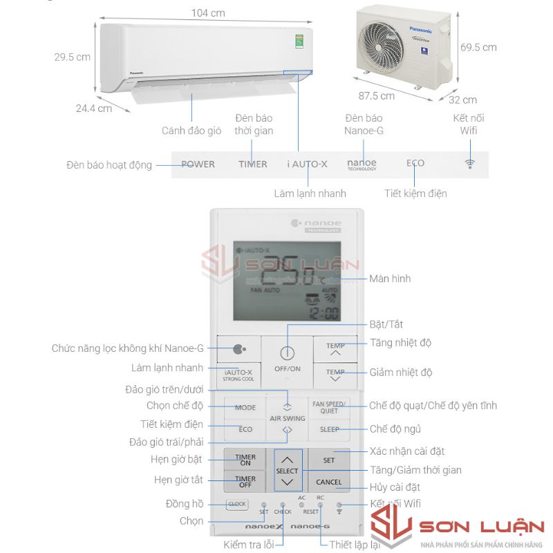 Máy lạnh Panasonic Inverter 2.5 HP CU/CS-XZ24ZKH-8