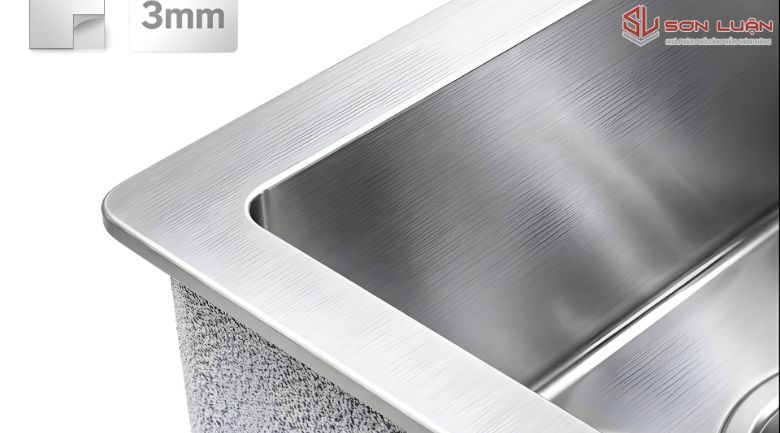 Độ dày 3mm của chậu rửa bát Picenza HM7843-615