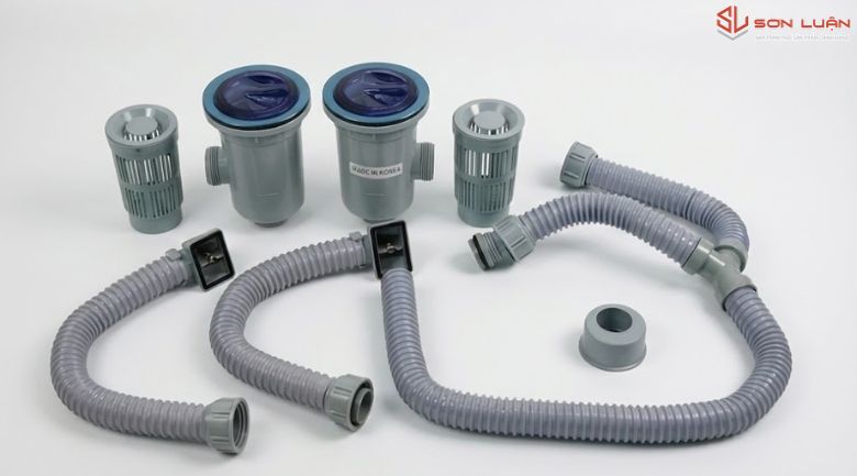 Trọn bộ phụ kiện xi phông ngăn mùi đi kèm chậu Picenza HM8245-615.