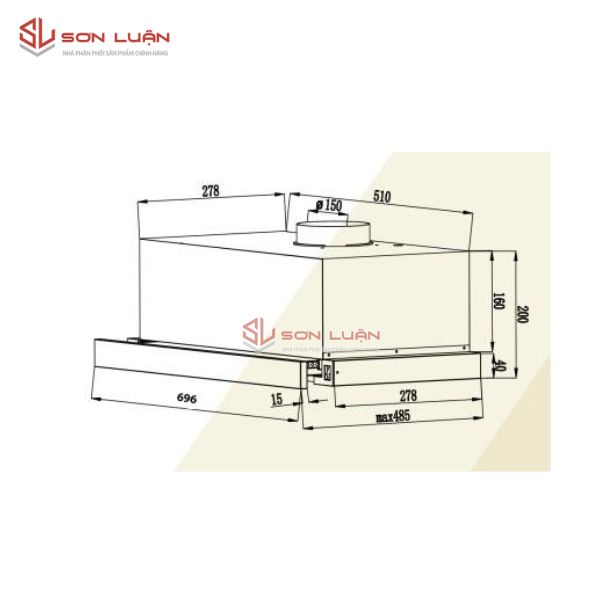 Máy hút mùi âm tủ Canzy CZ-70 BRH
