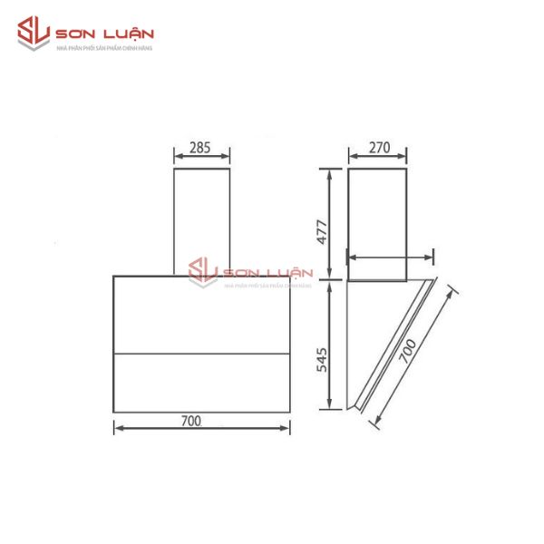 Máy hút mùi Độc Lập Canzy CZ-2870GH