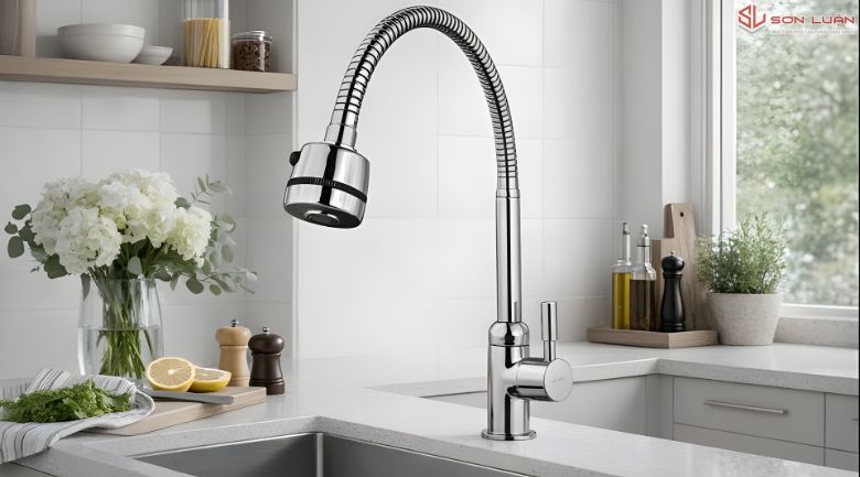 Hình ảnh thực tế vòi rửa bát Caesar K025C tại Sơn Luận