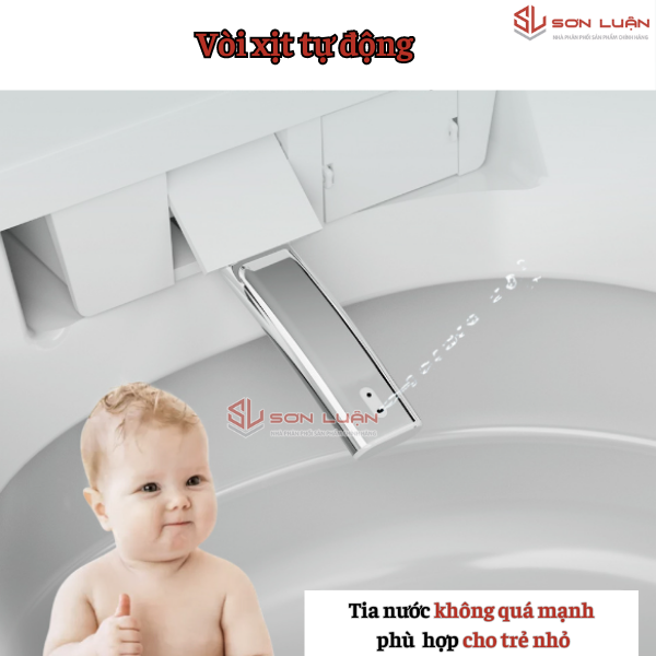 Vòi xịt tự động an toàn cho trẻ nhỏ