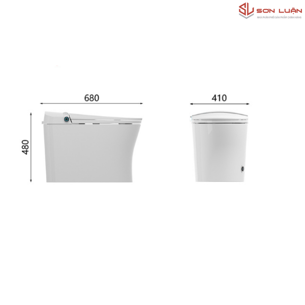 Kích thước bồn cầu thông minh Gaxtee G2089
