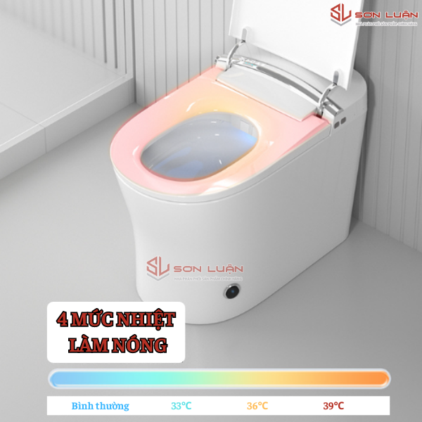 4 mức nhiệt làm nóng nắp bồn cầu
