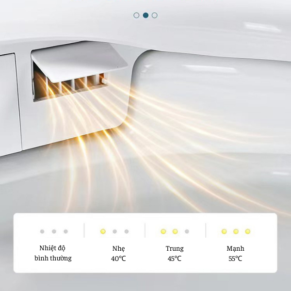 Chế độ sấy khô bồn cầu thông minh Gaxtee G238