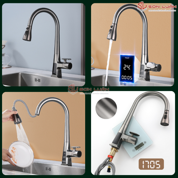 Vòi rửa mặt, rửa chén cao cấp Gaxtee G1386
