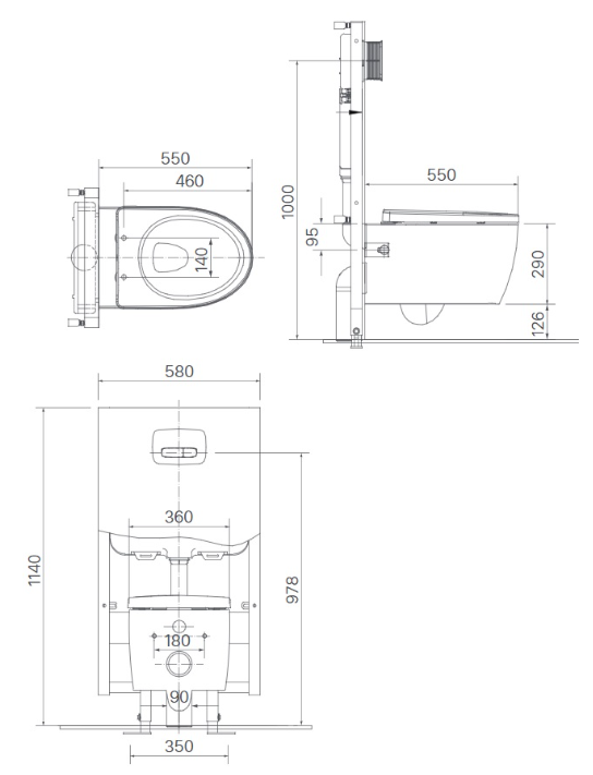 Bồn cầu treo tường INAX AC-952VN