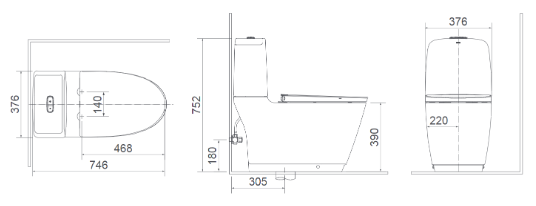 Bồn cầu 2 khối Inax AC-832VN