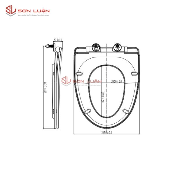 Nắp em bồn cầu INAX CF-600VS 