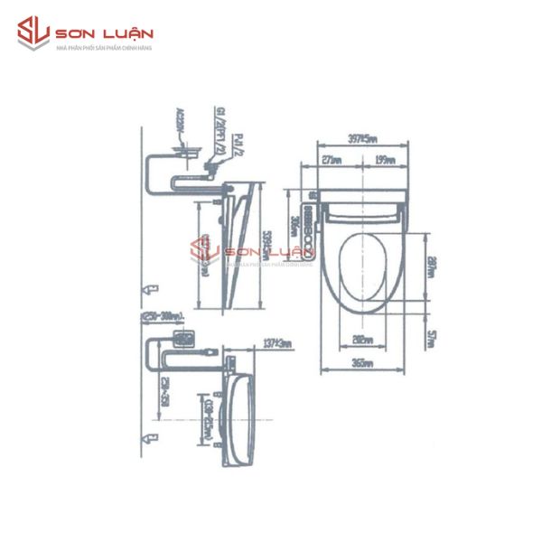 Nắp bồn cầu điện tử INAX CW-H20VN