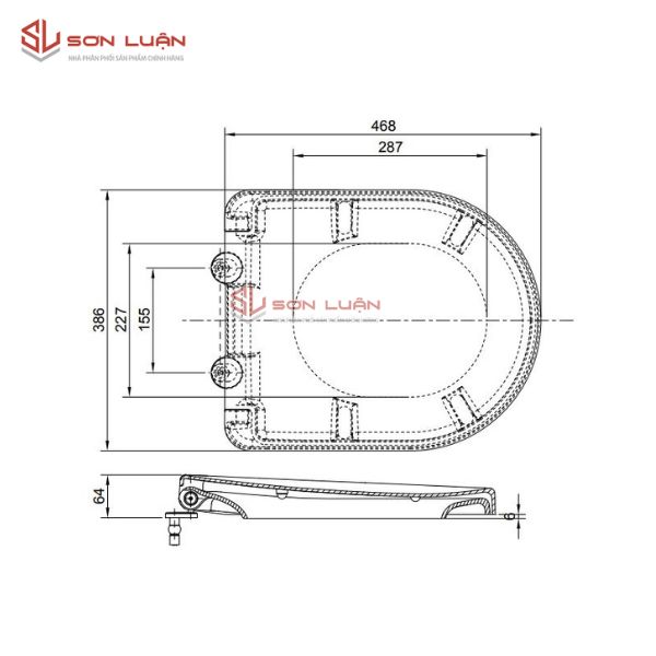 Nắp êm bồn cầu TOTO TC384CVK