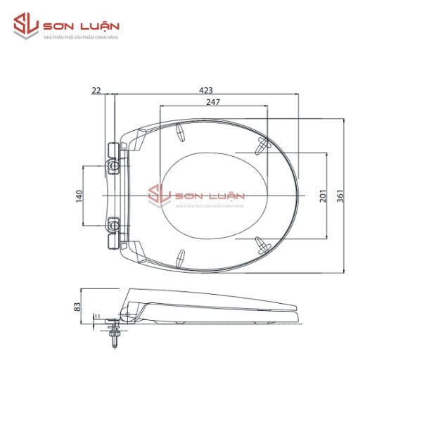 Nắp êm bồn cầu TOTO TC392VS