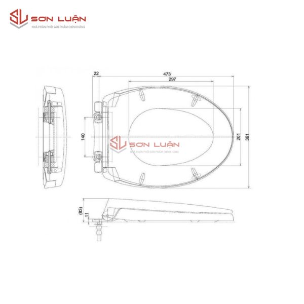 Nắp êm bồn cầu TOTO TC393VS