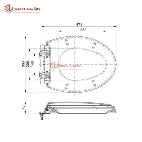 Nắp êm bồn cầu TOTO TC507CVK-1