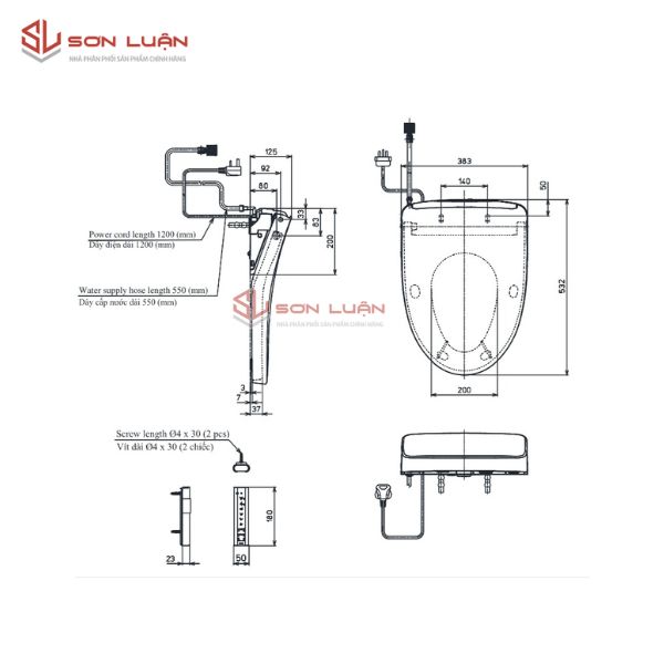 Nắp rửa điện tử Washlet TOTO TCF4911Z