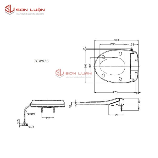 Nắp rửa cơ Ecowasher TOTO TCW07S