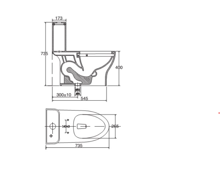 Bồn cầu 1 khối Viglacera V63