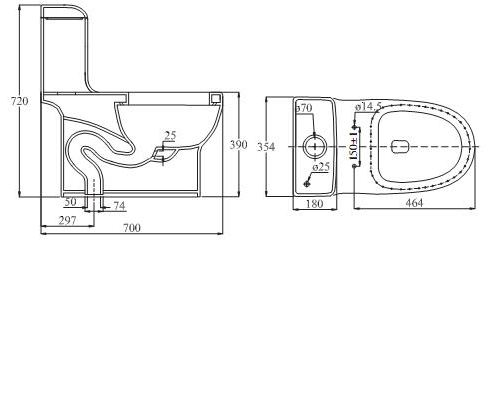Bồn cầu 1 khối Viglacera V41
