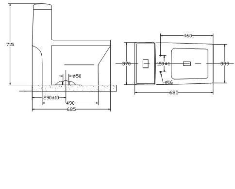 Bồn cầu 1 khối Viglacera V42