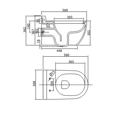 Bồn cầu âm tường Viglacera V51KA