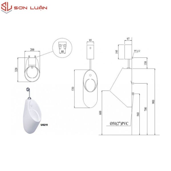 Bồn tiểu nam Caesar U0211