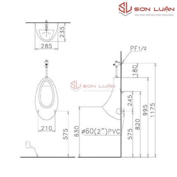 Bồn tiểu nam Caesar U0221