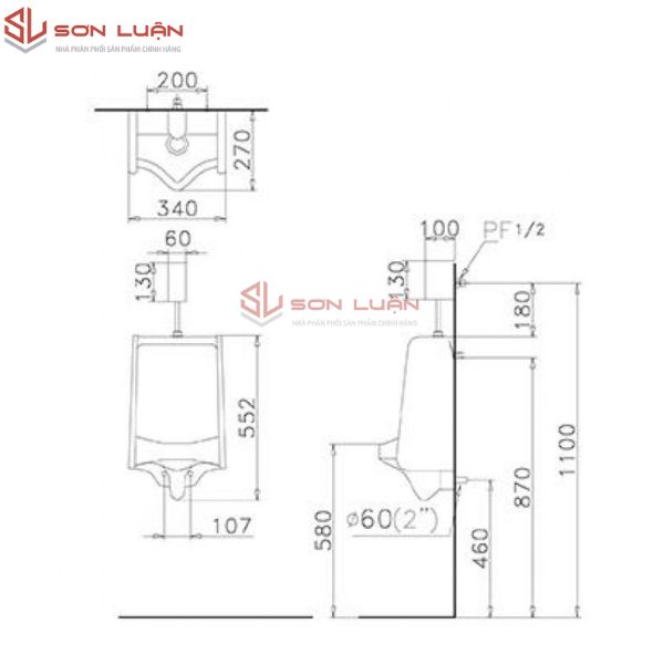 Bồn tiểu nam Caesar U0230