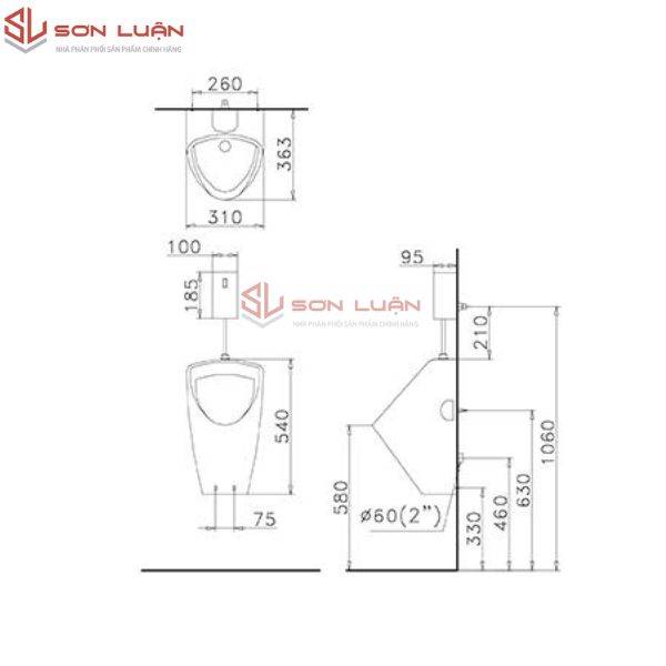 Bồn tiểu nam Caesar U0262