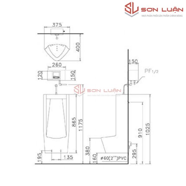 Bồn tiểu nam Caesar U0285