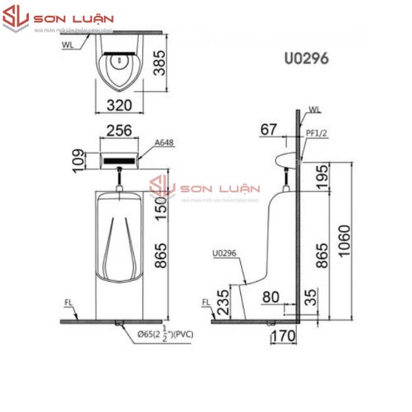 Bồn tiểu nam Caesar U0296