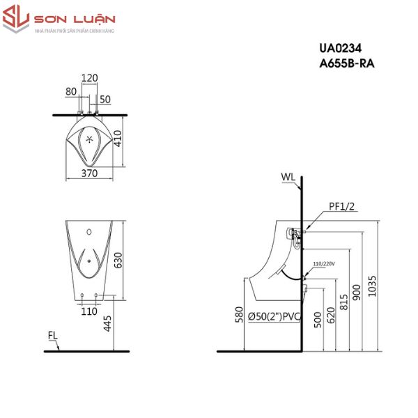Bồn tiểu nam Caesar UA0234